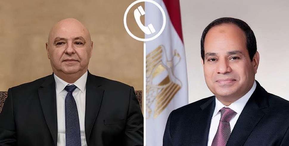 Egyptian and Lebanese leaders discuss strengthening ties, regional stability