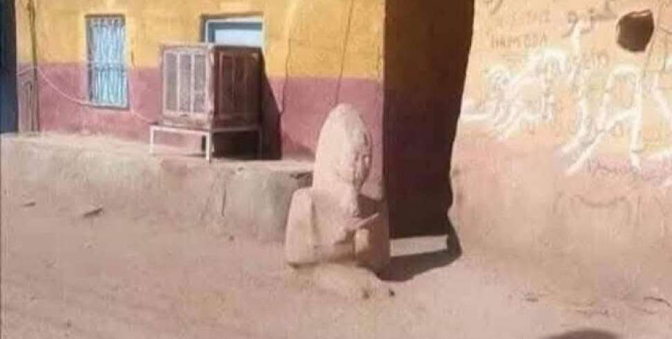 The statue of King Senusret I: A timeless guardian of a Nubian village
