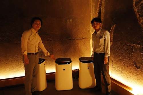 State-of-the-art air purification installed inside the Pyramid of Khufu