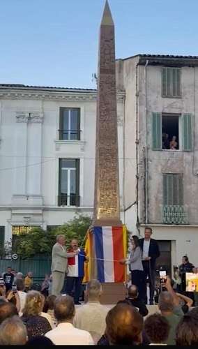 Egyptian consul in Marseille attends unveiling of replica Luxor Obelisk in France