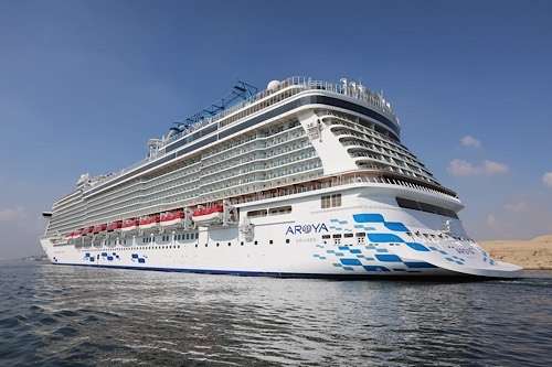Suez Canal welcomes giant AROYA cruise ship with 2,300 passengers on board