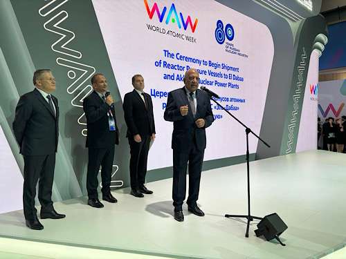 Egyptian Minister witnesses ceremony for transfer of reactor pressure vessel to Dabaa Nuclear Power Plant
