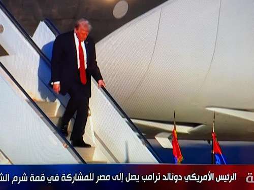 Trump lands In Sharm El-Sheikh for Gaza summit