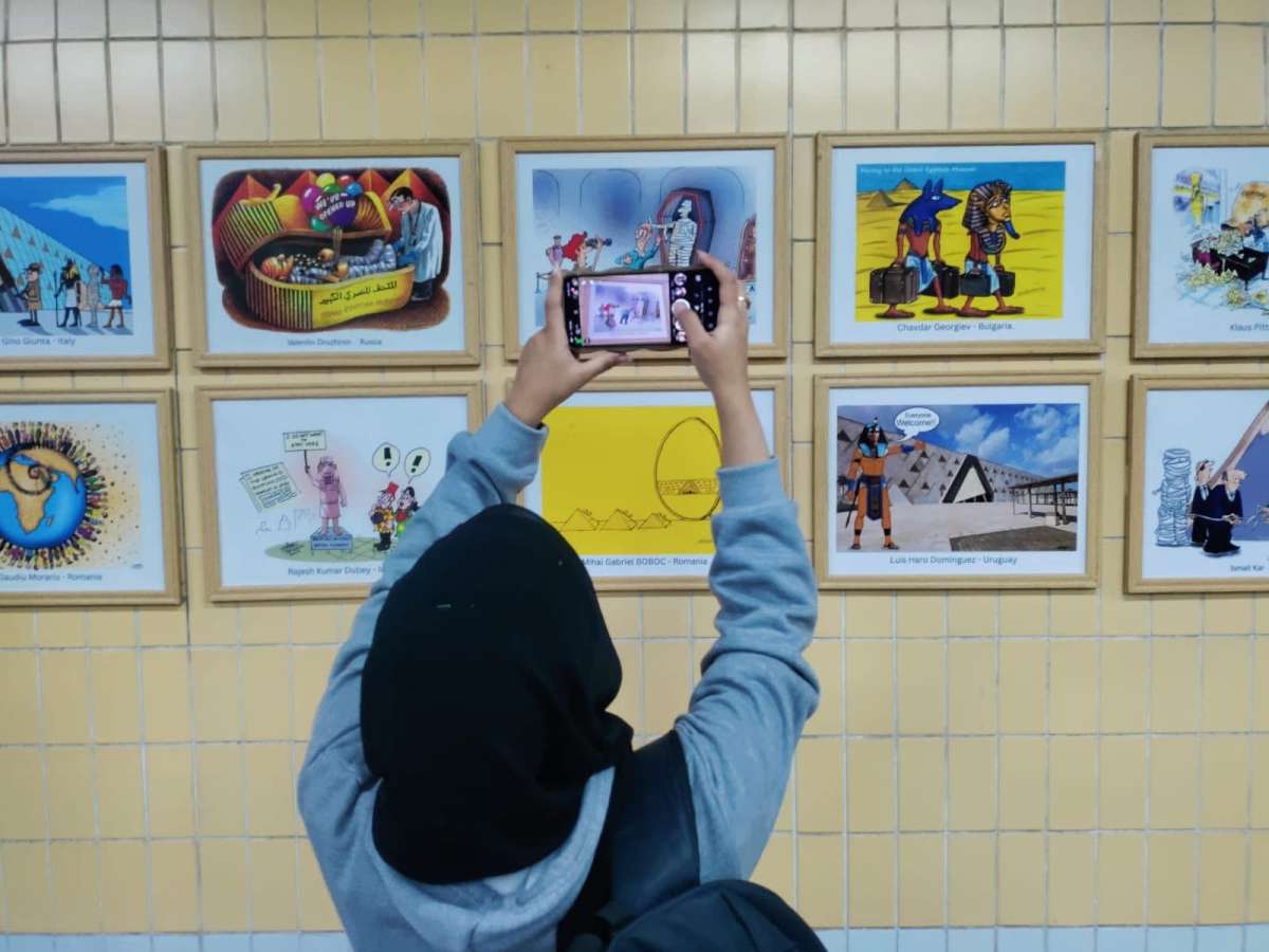 Cairo Metro hosts first international caricature art exhibition