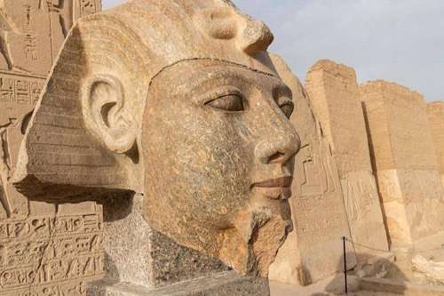Egypt announces restoration of granite head of Ramses II at Abydos temple
