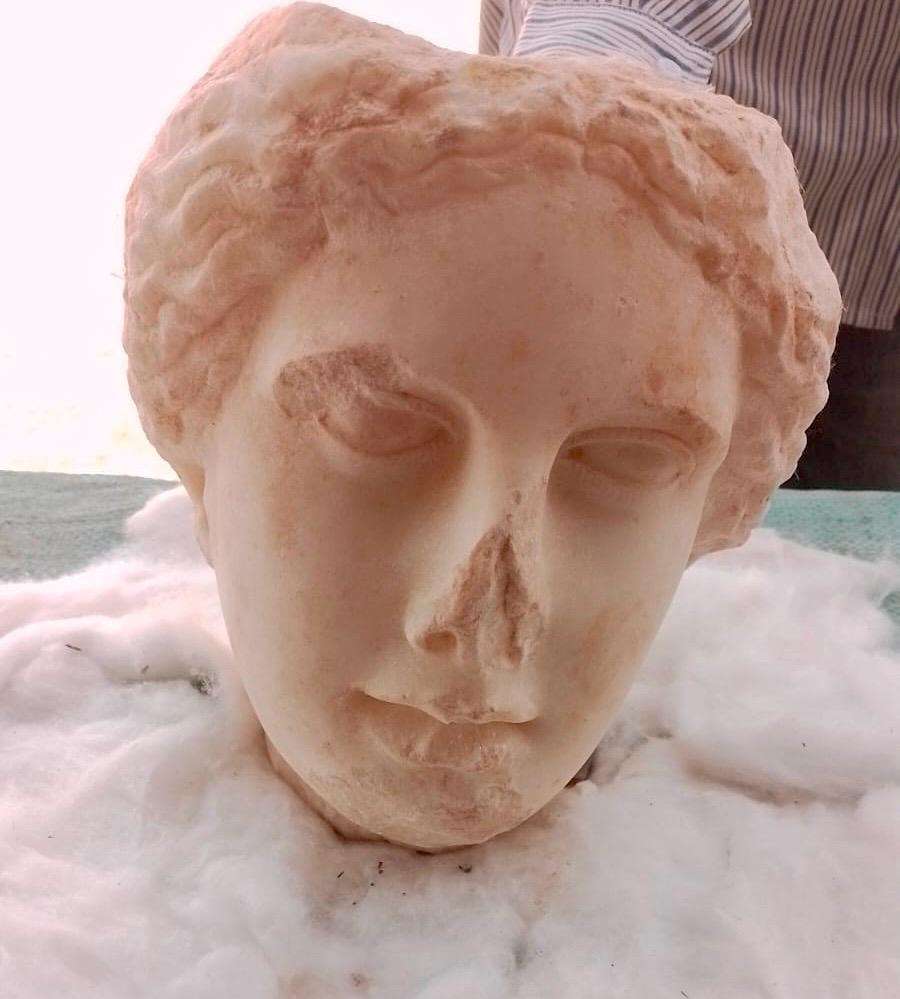 Egypt uncovers rare Aphrodite head south of Cairo